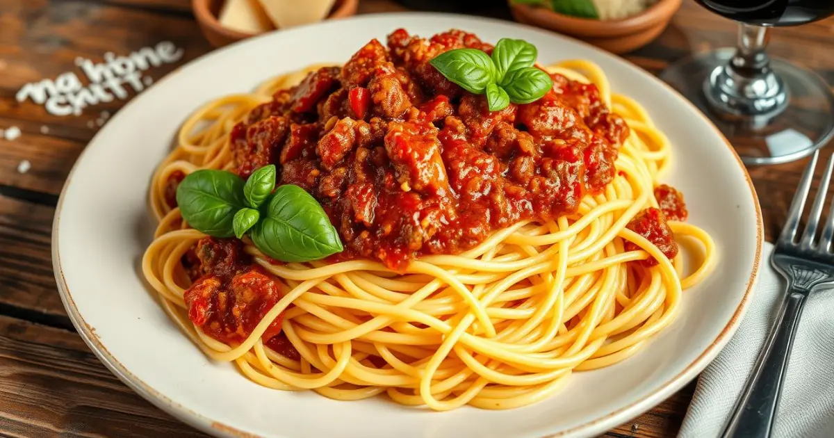 Rezept Spaghetti Bolognese italienisch :Einfach zubereiten