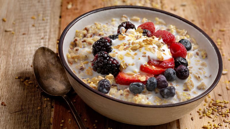 Joghurt mit Haferflocken und Obst: Ein gesundes Frühstück