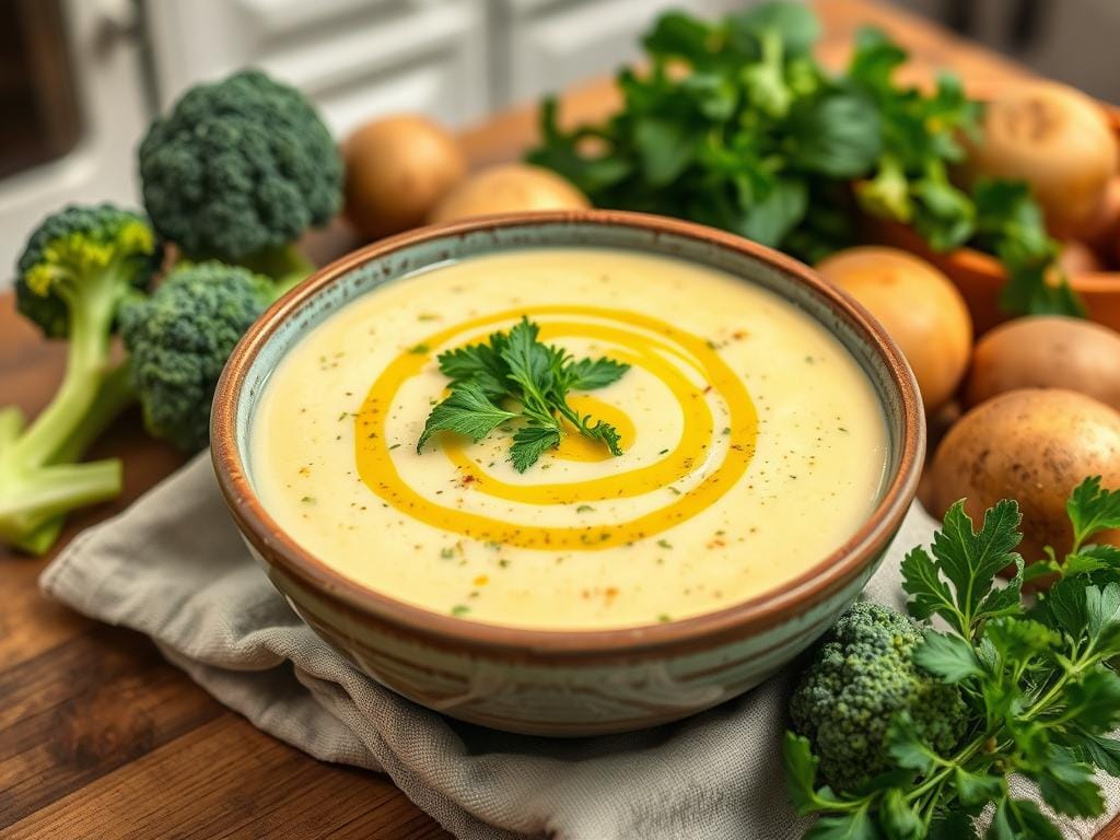Brokkolisuppe mit Kartoffeln: